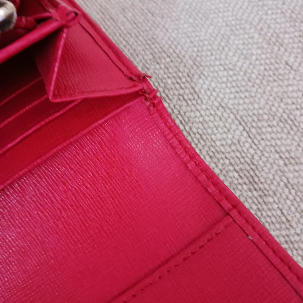 Furla pink saffiano leather wallet